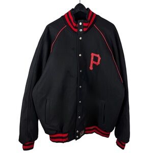 Vintage RARE 2000s Jeff Hamilton Pittsburgh Pirates Wool Jacket Size 4XL